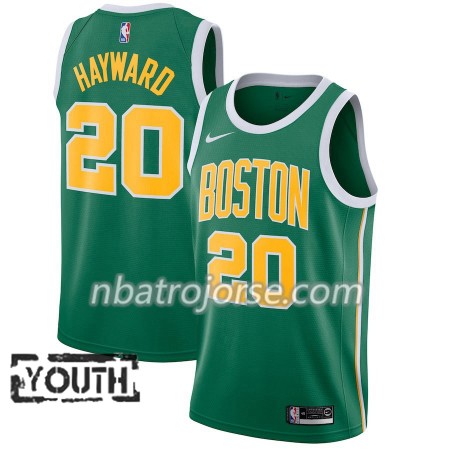 Barn Boston Celtics Tröja Gordon Hayward 20 2018-19 Nike Grön Swingman